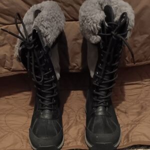 UGG Black and Gray Winter Boots